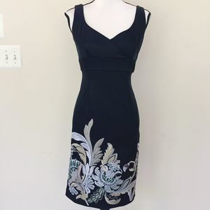 Karen Millen Black Embroidered Sleeveless Dress
